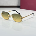 Diamond cut Big C Wires, yellow to green gradient lenses, Cartier eyewear