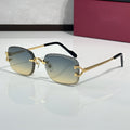 Diamond cut Big C Wires, blue to yellow gradient lenses, Cartier eyewear