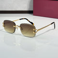 Diamond cut Big C Wires, brown gradient lenses, Cartier eyewear