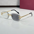 Diamond cut Big C Wires, grey gradient lenses, Cartier eyewear