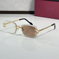 Diamond cut Big C Wires, brown gradient lenses, Cartier eyewear