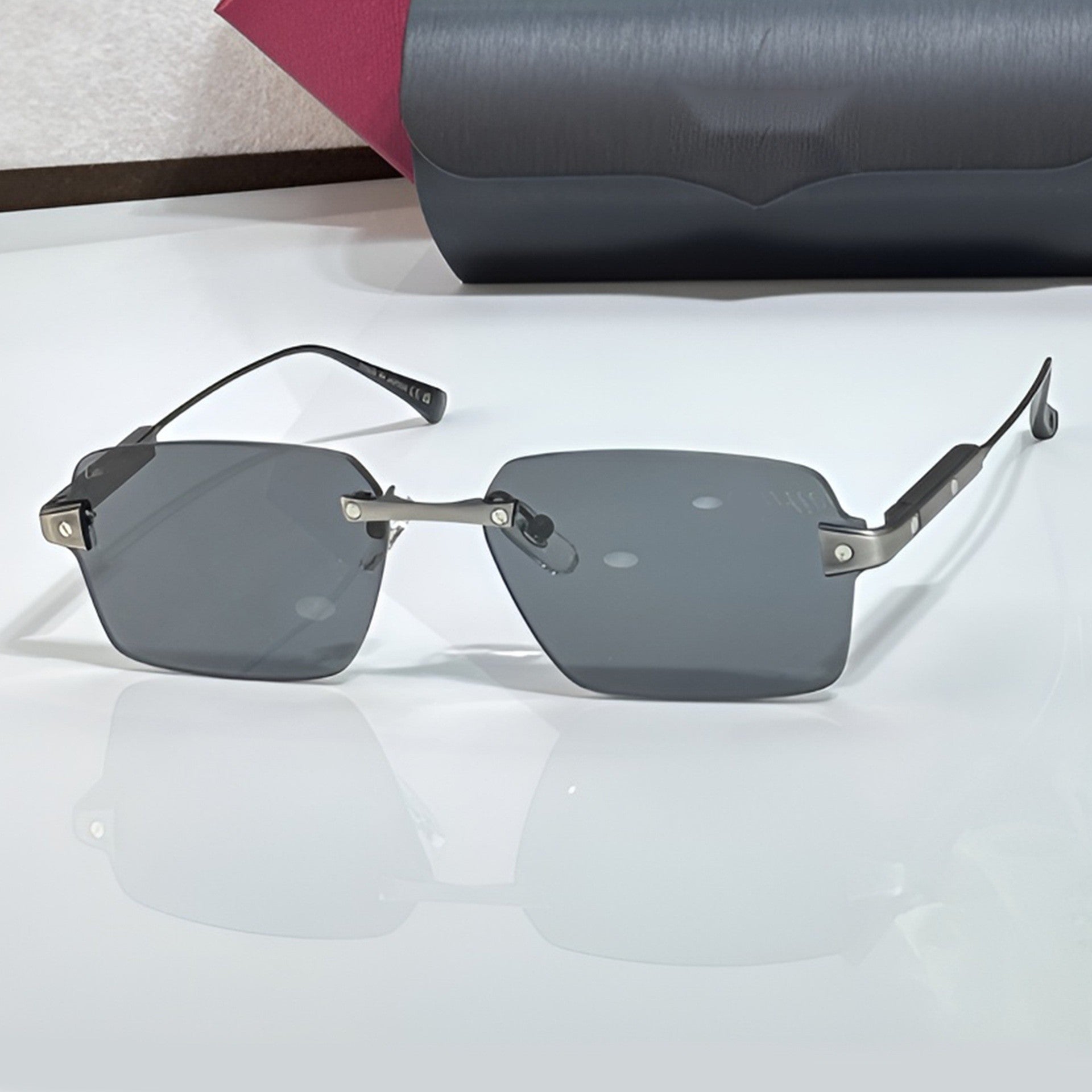 Big C Wires, solid grey lenses, Cartier eyewear