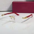 Rimless buffs Glasses, clear lenses, Cartier eyewear