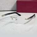 Rimless buffs Glasses, clear lenses, Cartier eyewear