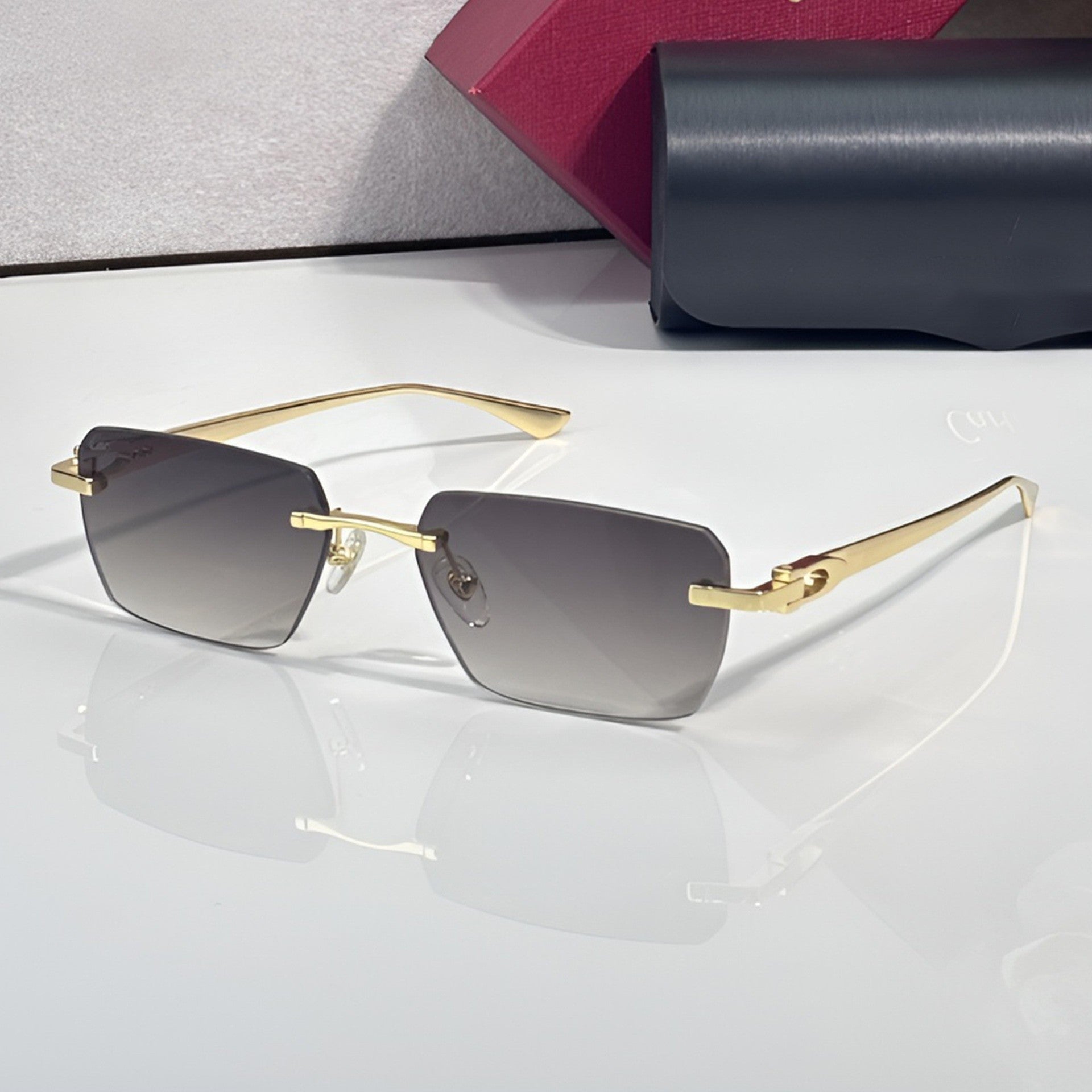 Big C Wires, grey gradient lenses, Cartier eyewear