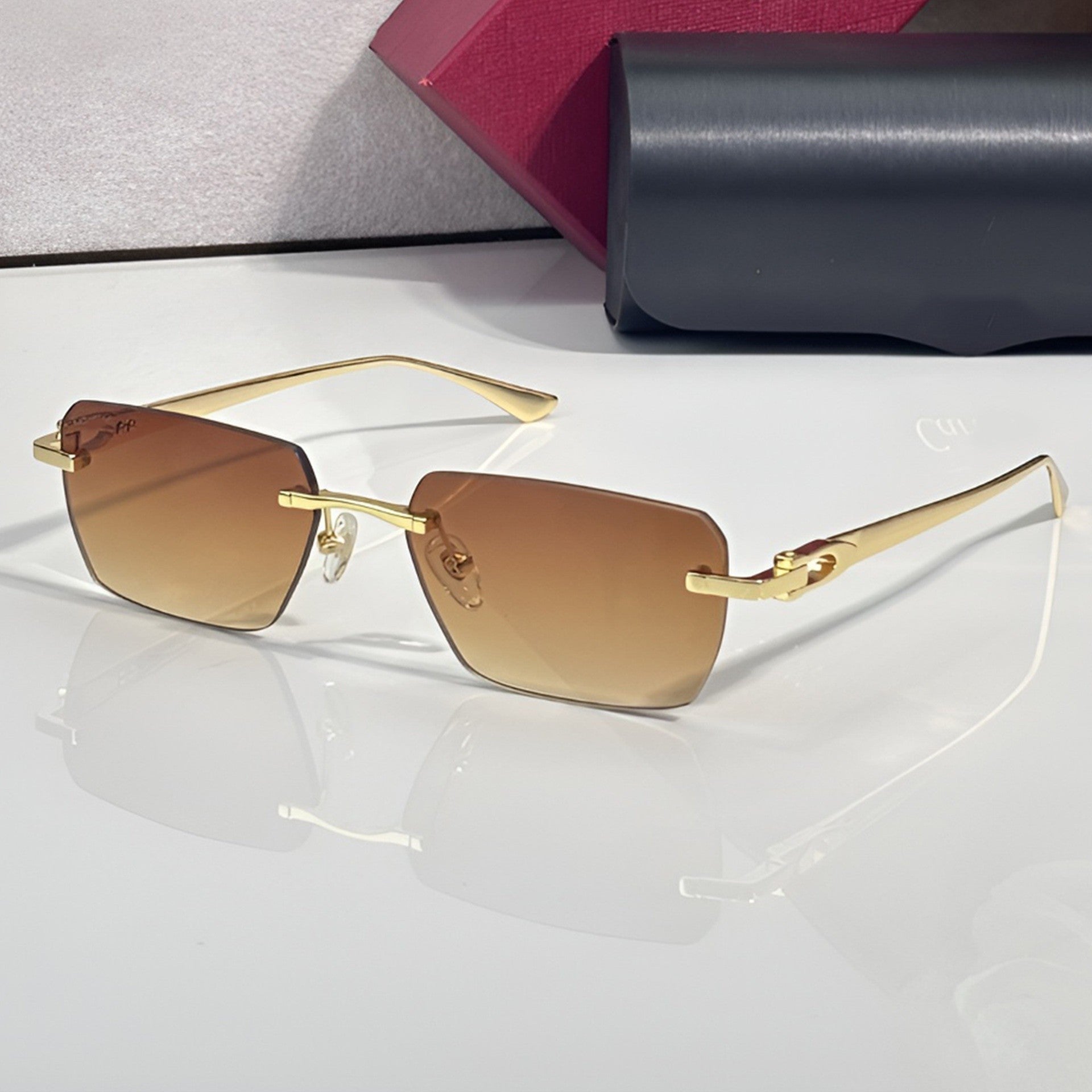 Big C Wires, brown gradient lenses, Cartier eyewear