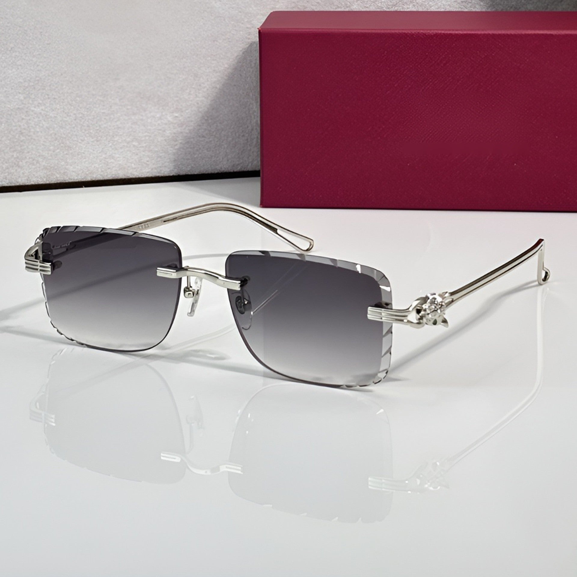 Panther Glasses, grey gradient lenses, Cartier eyewear