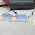 Diamond cut Big C Wires, blue gradient lenses, Cartier eyewear