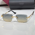 Diamond cut Big C Wires, grey to yellow gradient lenses, Cartier eyewear