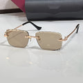 Diamond cut Big C Wires, brown lenses, Cartier eyewear