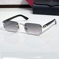 Rimless buffs Sunglasses, grey gradient lenses, Cartier eyewear