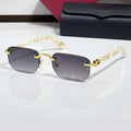 Rimless buffs Sunglasses, grey gradient lenses, Cartier eyewear