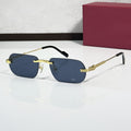 Big C Wires, solid blue lenses, Cartier eyewear