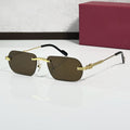 Big C Wires, solid brown lenses, Cartier eyewear