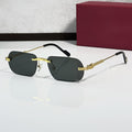 Big C Wires, solid grey green lenses, Cartier eyewear