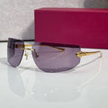 Panther Glasses, purple gradient lenses, Cartier eyewear