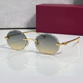 Panther Glasses, blue to yellow gradient lenses, Cartier eyewear
