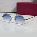 Panther Glasses, blue gradient lenses, Cartier eyewear