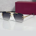 Double Bridge Sunglasses, grey gradient lenses, Cartier eyewear