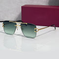 Double Bridge Sunglasses, green gradient lenses, Cartier eyewear