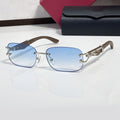 Panther Glasses, blue gradient lenses, Cartier eyewear