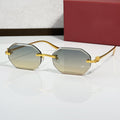 Panther Glasses, blue to yellow gradient lenses, Cartier eyewear