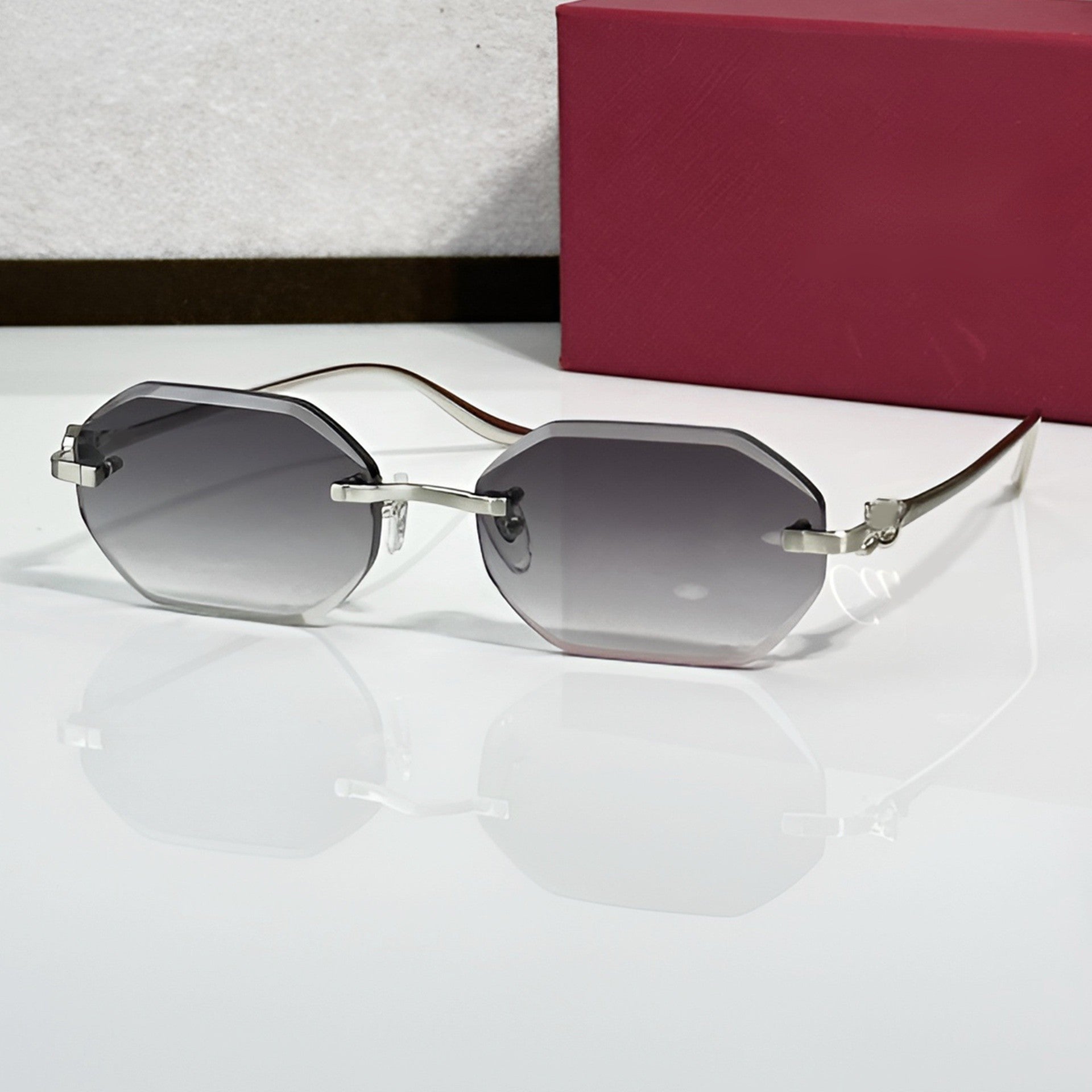 Panther Glasses, grey gradient lenses, Cartier eyewear